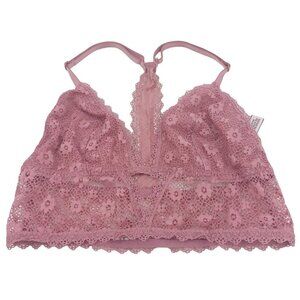 Victoria's Secret Pink Lace Cutout Bralette Women's S Boho Festival Hippie Beach